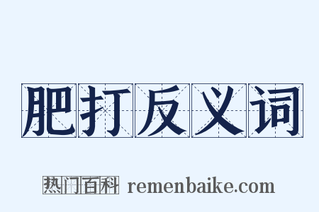 肥打反义词是什么意思的图片